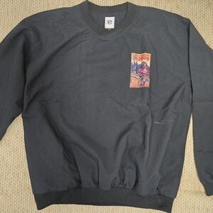 NFL Black Crewneck Men's Sweater with Graphic Houston Bowl 2005 Large